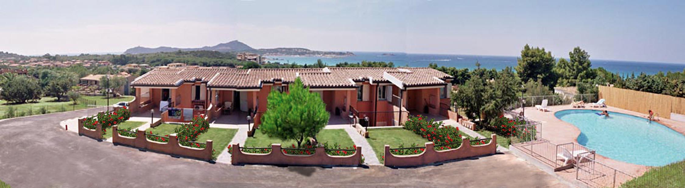 Detatched houses of the Residence la chimera in Villasimius, for a relaxing holidays in Sardinia